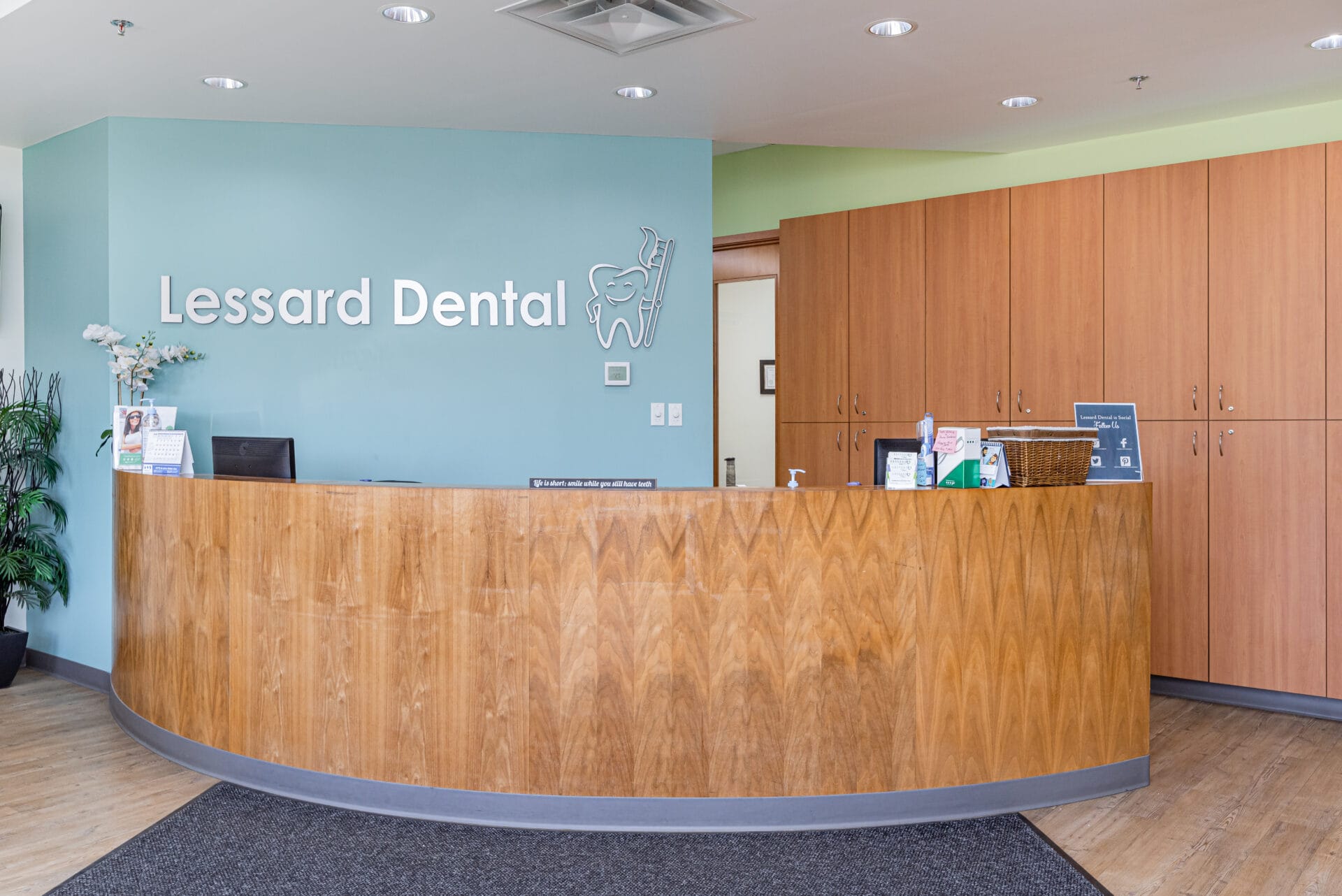 reception area of Lessard Dental